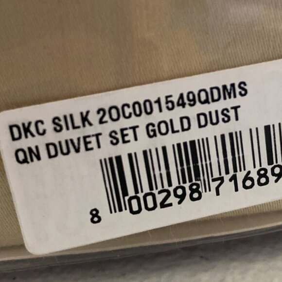 Donna Karan Silk Indulgence 3-Piece Duvet Set Gold Dust - Picture 4 of 4